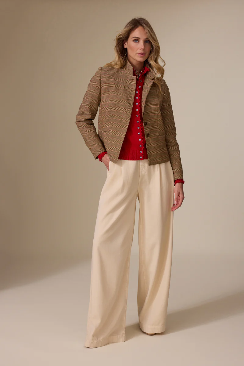 Kaat Blazer Zand Print - Image 3