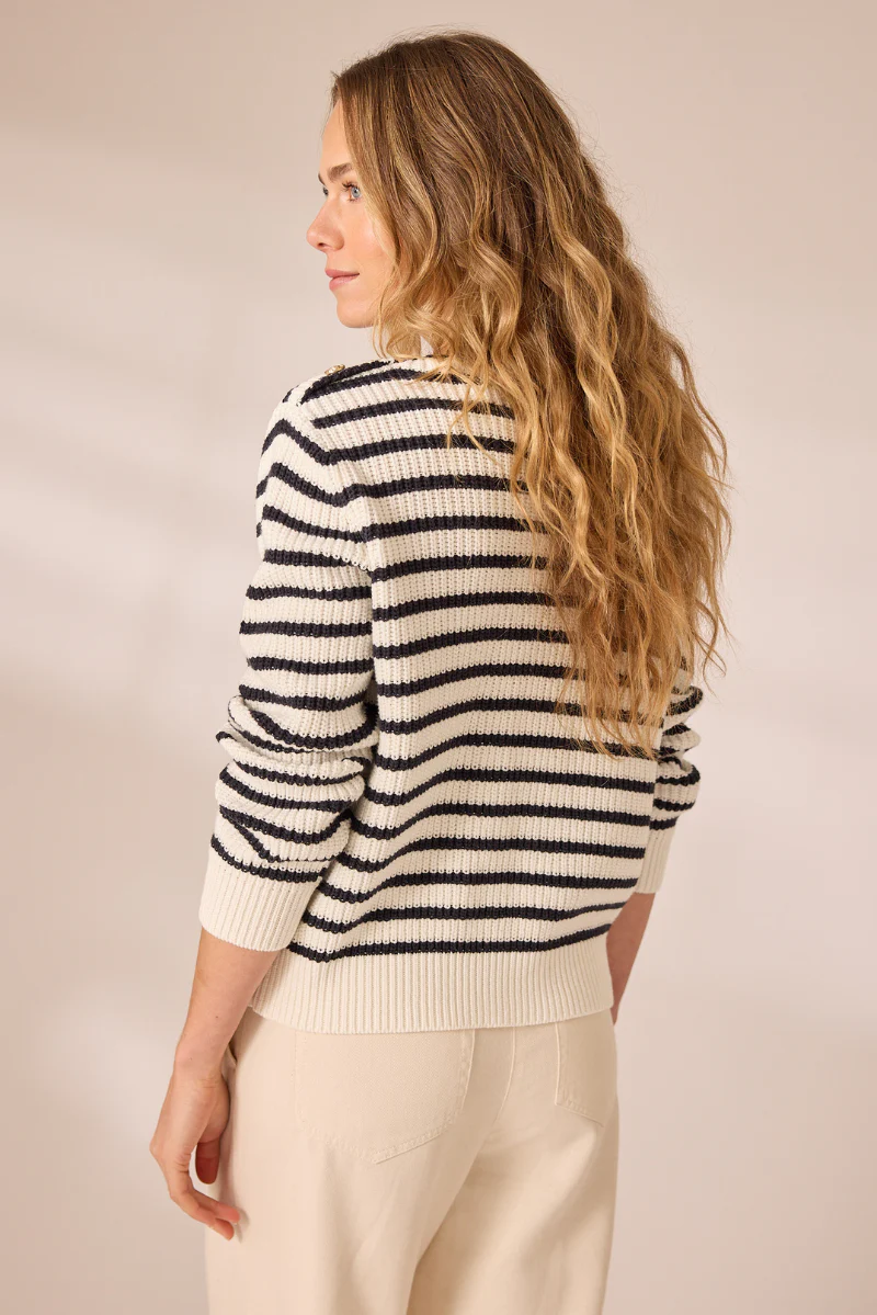 Lara Pullover Marine-navy Print - Image 4